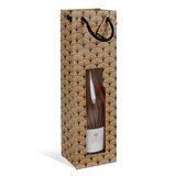 thumbnail of Tasche Gingko Magnum mit Fenster aus braunem Kraftpapier Kordelgriffe 13 + 11,4 x 44 cm je 100 - Gimex