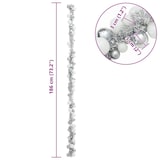 thumbnail of vidaXL Weihnachtskugelgirlande Weiß und Silber 186 cm Polystyrol