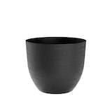 thumbnail of TERA eleganter OVER Blumentopf, Polyethylen-Pflanzgefäß für drinnen/draußen, 5mm Dicke, raue Oberfläche, Wasservorrat, Durchmesser 38cm, schwarz