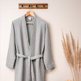 thumbnail of WellHome - Bademantel L/XL 100% Baumwolle in Grau