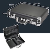 thumbnail of HMF Alu Aktenkoffer Herren mit Zahlenschloss, 45 x 33 x 11 cm, schwarz