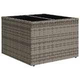 thumbnail of vidaXL Tuintafel met glazen blad 55x55x37 cm poly rattan grijs