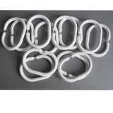 thumbnail of Textil Duschvorhang HEIDE 240 x 200 cm Weiß ink. 15 Ringe