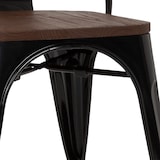 thumbnail of Stoel VANTAGGIO COMFORT W metallic zwart / zitting van echt hout hjh OFFICE