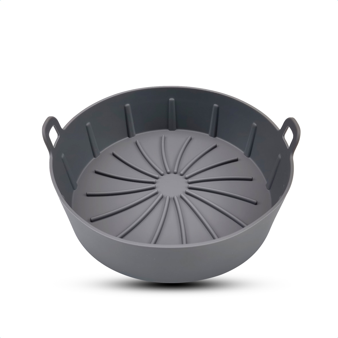 Airfryer Bakje Siliconen - Airfryer Mandje - Herbruikbaar Opvang Bakje - 16 cm