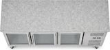 thumbnail of Romux® Kühltisch mit 3 Glastüren 180x70 cm mit Marmor-Arbeitsplatte und Luftkühlung | Theken Kühlschrank aus Edelstahl mit 417 L und 750 W