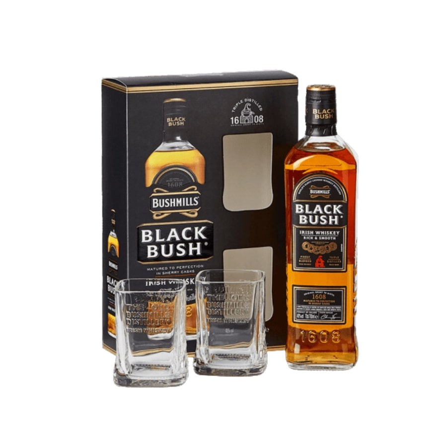 Whisky Bushmills Black Bush - Coffret 2 Verres - 43° 70 cl
