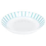 thumbnail of Split türkis 6er Set Suppenteller 450ml Porzellan Teller tief Pasta Streifen