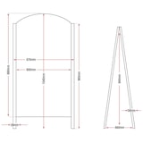 thumbnail of Olympia stoepbord met zwart metalen frame
