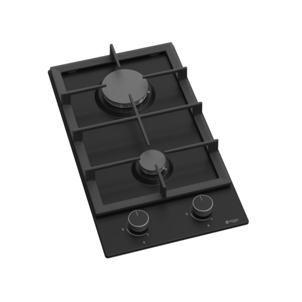 Wiggo WH-G332RD(B) - Inbouw Gaskookplaat met Wok - 30cm - Zwart