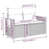 thumbnail of vidaXL Gartensofa mit Kissen 2-Sitzer Beige Poly Rattan