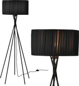 thumbnail of Helloshop26 - Stehlampe  (1 x E27-Fassung)(155 cm x Ø 48 cm) Stehleuchte Bodenleuchte Wohnzimmer schwarz