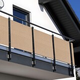 thumbnail of NYVI Polyrattan Balkon Sichtschutz Privafence - Balkonbespannung - UV-fest, Witterungsbeständig, Blickdicht 500x90 cm Beige