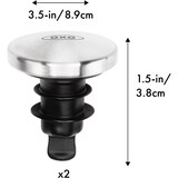 thumbnail of Oxo steel, set 2 tappi per la conservazione del vino