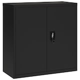 thumbnail of Décoshop26 - Cajoneras de oficina con puertas con cerradura 90 x 40 x 90 cm acero negro DEC024595