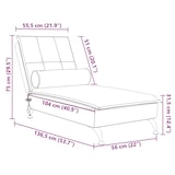 thumbnail of vidaXL Massage-Chaiselongue mit Nackenrolle Schwarz Samt