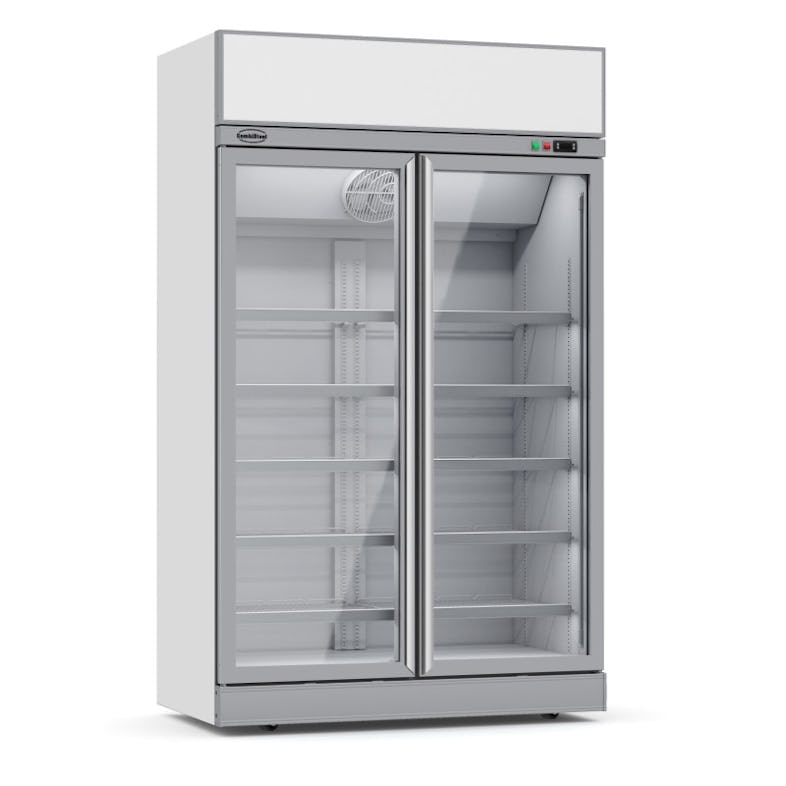 960 liter 2-deurs glazen vriezer