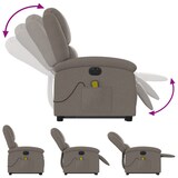 thumbnail of vidaXL Elektrischer Massagesessel mit Aufstehhilfe Taupe Stoff