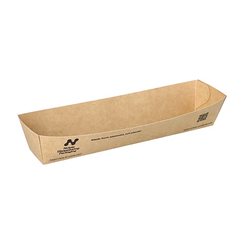160 Snacktrays, Pappe `NOTPLA` 3,5 cm x 3,3 cm x 18,5 cm braun