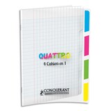 thumbnail of Lot de 5 Cahier Quattro Classique PP piqué 17x22, 140p./70 feuilles 90g/m², Séyès, incolore