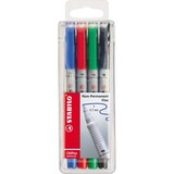 thumbnail of STABILO Pochette de 4 marqueurs pointe fine OHPen soluble 0,7 mm