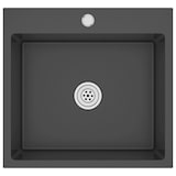 thumbnail of vidaXL Gootsteen handgemaakt roestvrij staal zwart