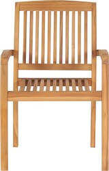 thumbnail of vidaXL Stapelbare Gartenstühle mit Kissen 6 Stk. Massivholz Teak