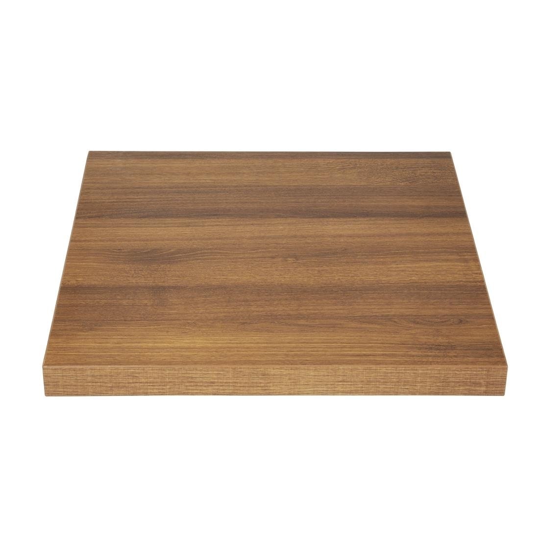 Plateau de table carré Bolero 700mm effet bois chêne rustique