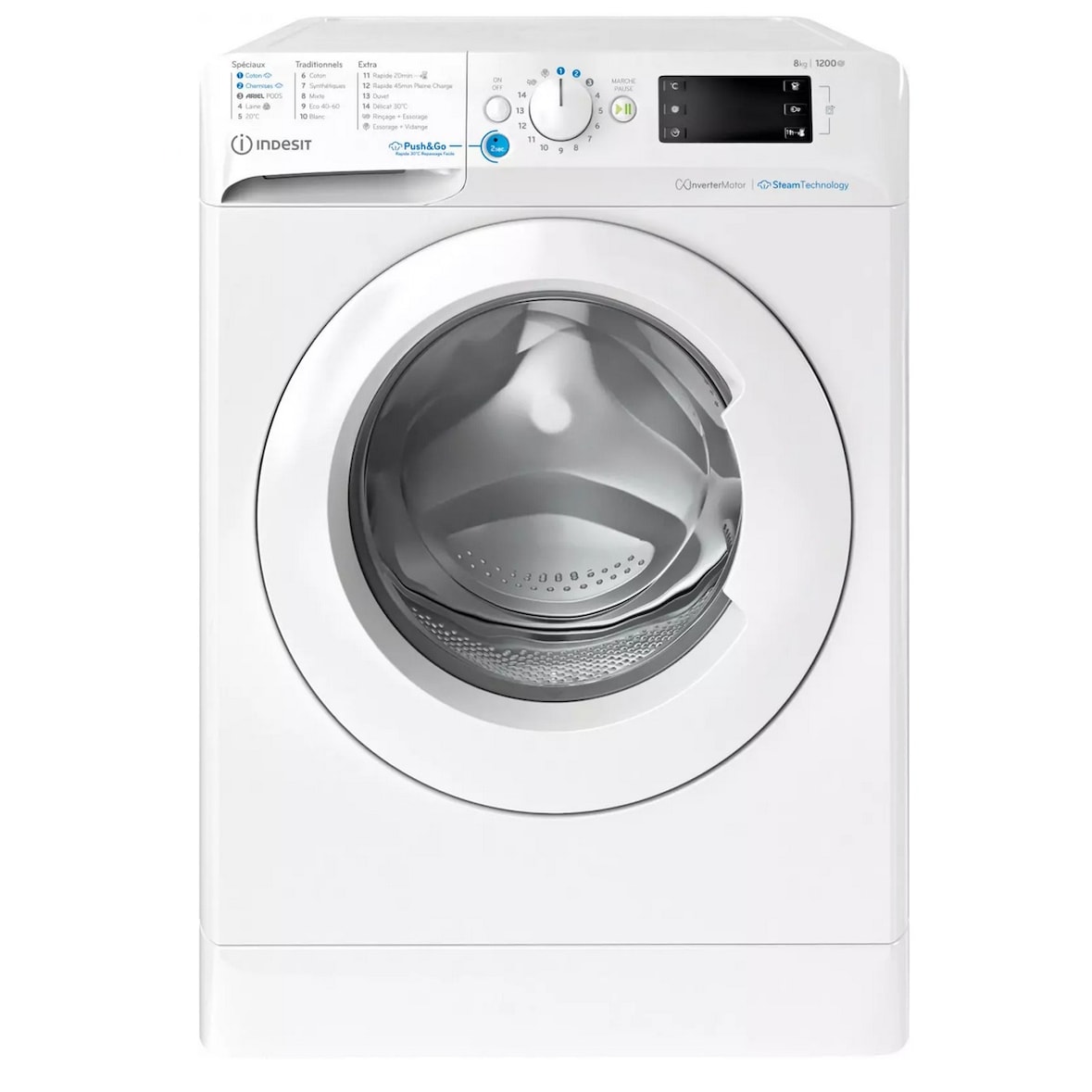 INDESIT lave-linge frontal 8kg 1200 tours/min BWE8127XWVFR