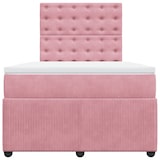 thumbnail of vidaXL Boxspringbett mit Matratze Rosa 120x190 cm Samt