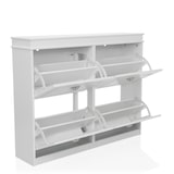 thumbnail of Schuhschrank / Schuhregal ESTHA 4 104x24x82 cm 4 Schuhklappen weiß hjh LIVING