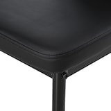 thumbnail of Conjunto de comedor de mesa y 4 sillas 5 piezas juego de muebles de cocina mesa rectangular de vidrio templado y sillas tapizadas en PU negro