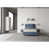 thumbnail of Letto contenitore imbottito 120x190 microfibra blu Antea