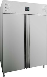 thumbnail of Frigorífico profissional de 2 portas, aço inoxidável, refrigeração a ar, GN2/1, 210 x 148 x 83cm, com fechadura, 1300L, EASYLINE 10003 Vaiotec