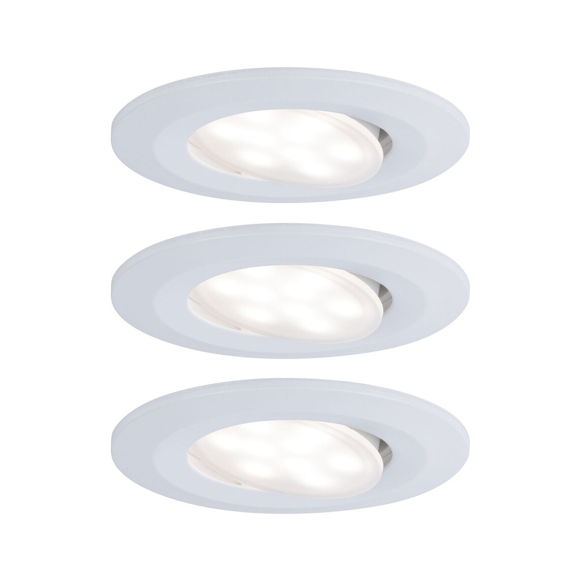 Paulmann Spot encastré LED Calla Kit de base orientable IP65 rond 90mm 30°  3x6W 3x530lm 230V  4000K Blanc dépoli 99927