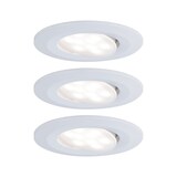 thumbnail of Paulmann Spot encastré LED Calla Kit de base orientable IP65 rond 90mm 30°  3x6W 3x530lm 230V  4000K Blanc dépoli 99927
