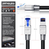 thumbnail of Primewire Patchkabel CAT 8 - Gigabit Ethernet LAN Kabel - 40 Gbit/s - S/FTP PIMF Schirmung - Netzwerkkabel - 25m