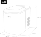 thumbnail of H.Koenig Máquina para Hacer Hielo KB20, 12kg en 24h, 2 tamaños de cubitos, Autolimpiante