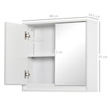 thumbnail of HOMCOM Armário de Casa de Banho com Espelho Móvel Suspenso de Casa de Banho com Prateleira Interior Ajustável 48x14,5x45 cm Branco