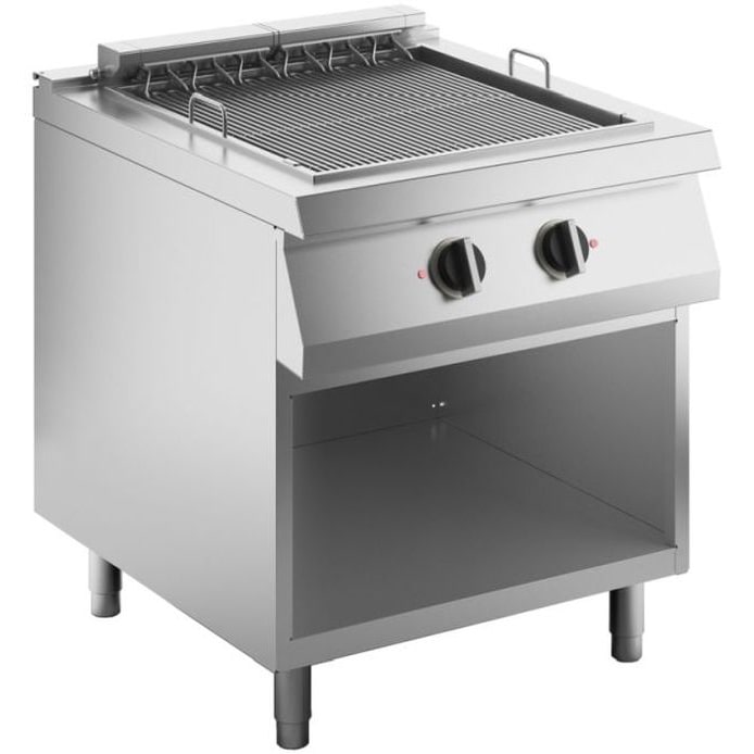 KBS Elektro Vaporgrill 8,16Kw mit Wasserbecken gerillt Unterbau offen 400 Volt