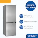 thumbnail of Exquisit Kühl-Gefrierkombination, Kühlschrank mit Gefrierfach, 4-Sterne-Gefrieren, 157 Liter, Schnellkühlen, KGC5231-60-E-050C inoxlook