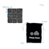 thumbnail of Intirilife Granit Whiskey Steine in STEIN GRAU - Je 2 x 2 cm - 9 Stück wiederverwendbare Granit Eiswürfel mit Aufbewahrungsbeutel
