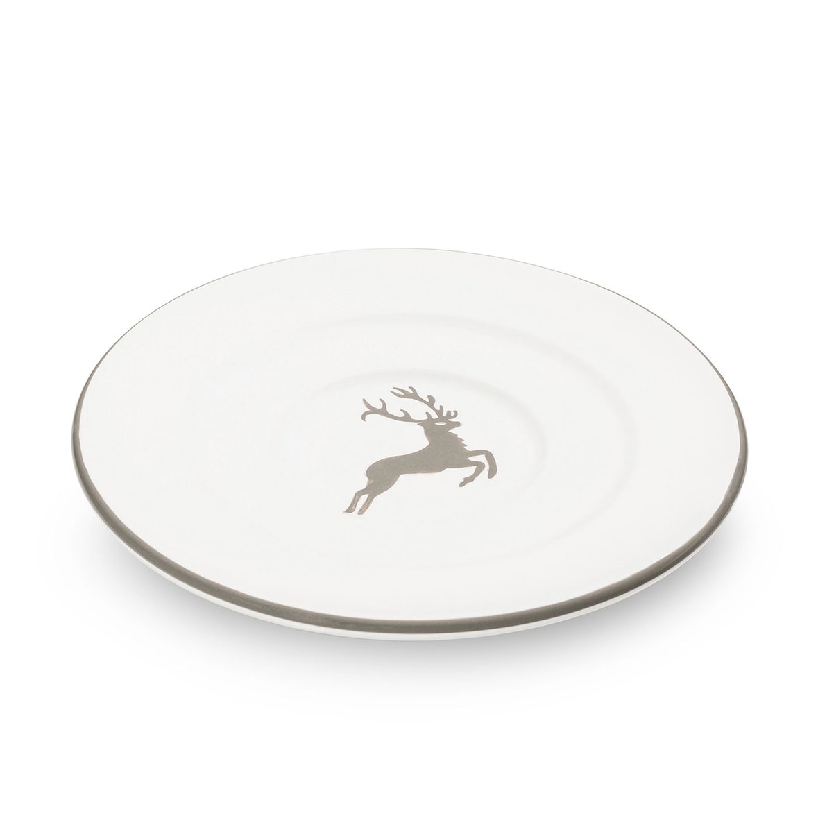 Gmundner Keramik Grauer Hirsch  Unterteller Kaffee Gourmet (Ø 16cm)
