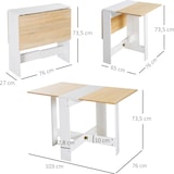thumbnail of Klappbarer Esstisch, Beistelltisch für die Küche mit klappbaren Flügeln, platzsparend, modernes Design, 103 x 76 x 73,5 cm, Holz