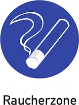 thumbnail of Raucherzone, Kombischild, Alu, 262x371 mm