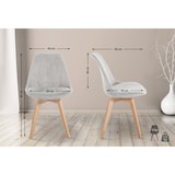 thumbnail of Set van 4 eetkamerstoelen Linares beige/Ribstof