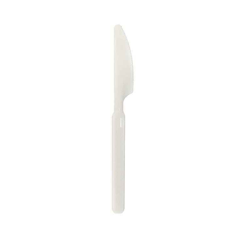 MONOUSO - Coltello Riutilizzabile Durable in PP Crema 18,9cm (50 Pezzi)