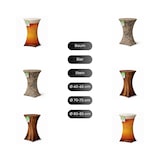 thumbnail of Stehtischhusse Stretch für Bistrotisch Motiv Ø 70-75x110-120 cm Stein