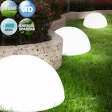 thumbnail of MONZANA® LED Solarlampe 3er Set Wetterfest IP44 Kugel Halbrund Solar Akku Garten Solarleuchte Gartenbeleuchtung Outdoor