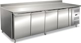 thumbnail of EKOFROST Edelst.-Kühltisch 4 Türen & Spritzschutz. Klasse C. Abtau auto. T° +2°C/+8°C. Dim. LxWxH 223x70x95 cm. Model GN4200TN
